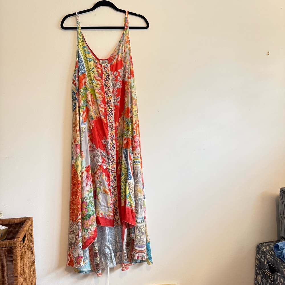 JOHNNY WAS Kara silk dress  XXL